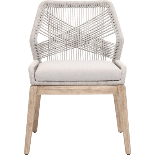 Loom Dining Chair in Taupe & White Rope, Pumice, & Gray Wood 6808KD.WTA/FPUM/NG (Set of 2)